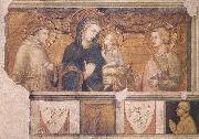 Ambrogio Lorenzetti Madonna with St Francis and St John the Evangelist Sweden oil painting artist